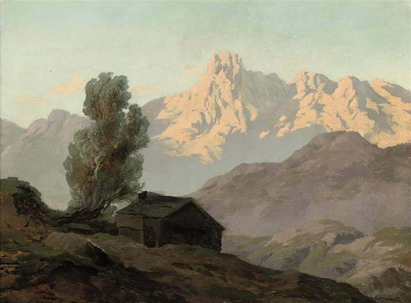 Il monte Urirostock, Svizzera, 1855